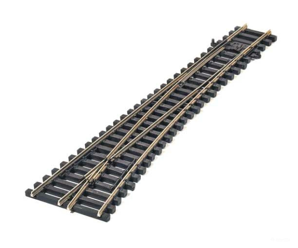 Peco Slu1296 Code 55 Medium-Radius Turnout With Wood Ties - Unifrog Left Hand Track & Turnouts