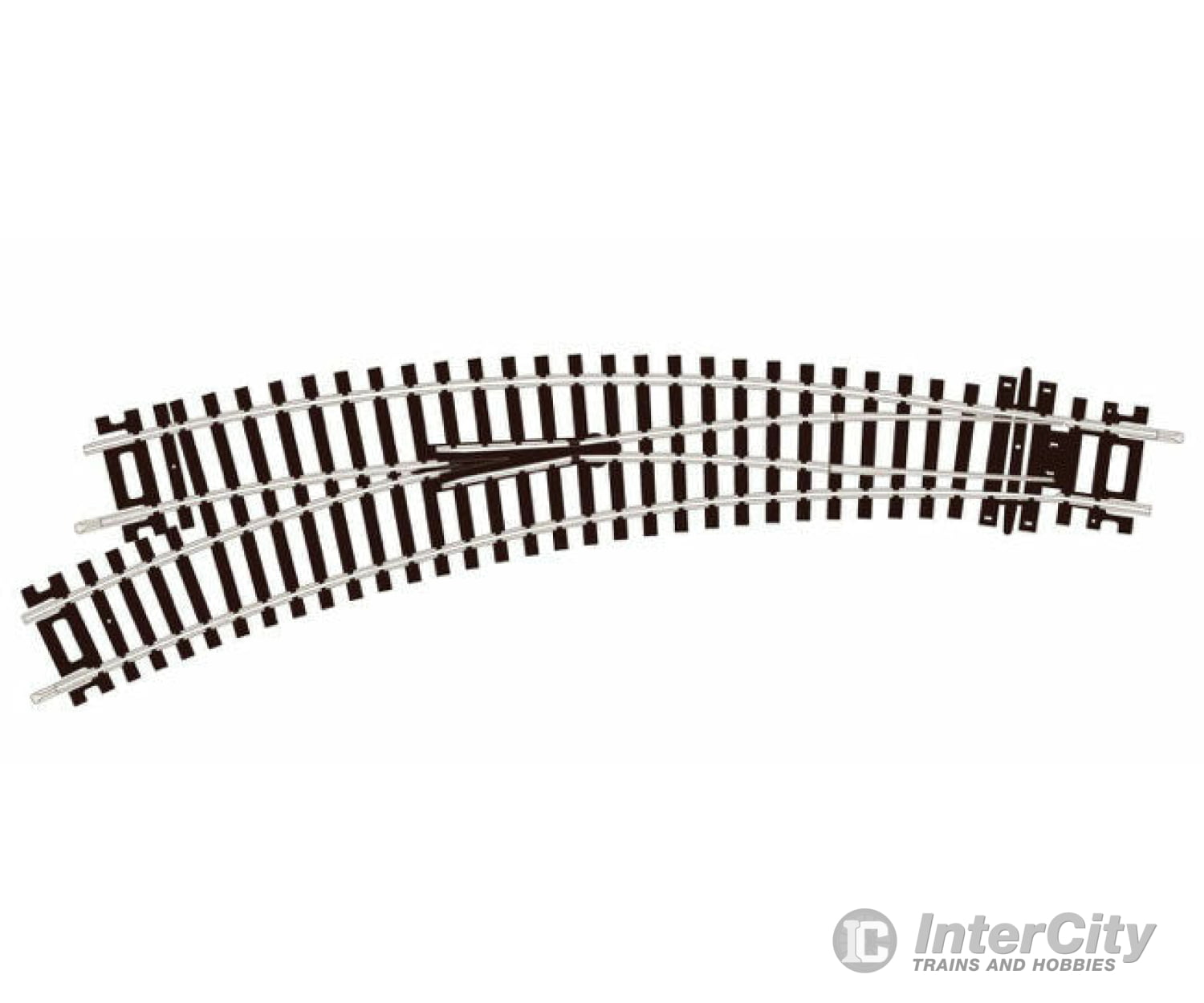 Peco St245 Code 100 Curved Double-Radius Turnout - Setrack Left Hand Insulfrog Track & Turnouts