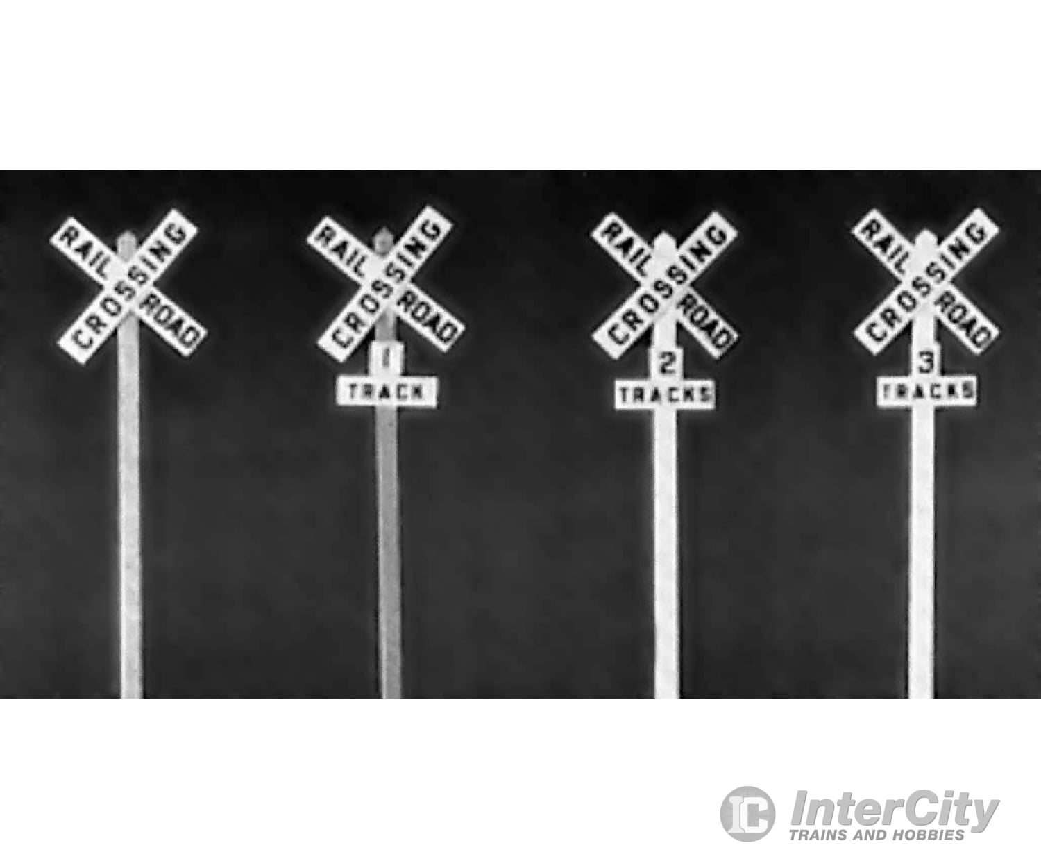 Pikestuff 1017 Crossbucks -- Kit Pkg(4) Signals & Catenary