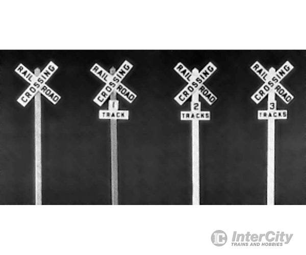 Pikestuff 1017 Crossbucks -- Kit Pkg(4) Signals & Catenary