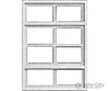 Pikestuff 2104 Windows -- Eight-Pane Scratch Building Supplies