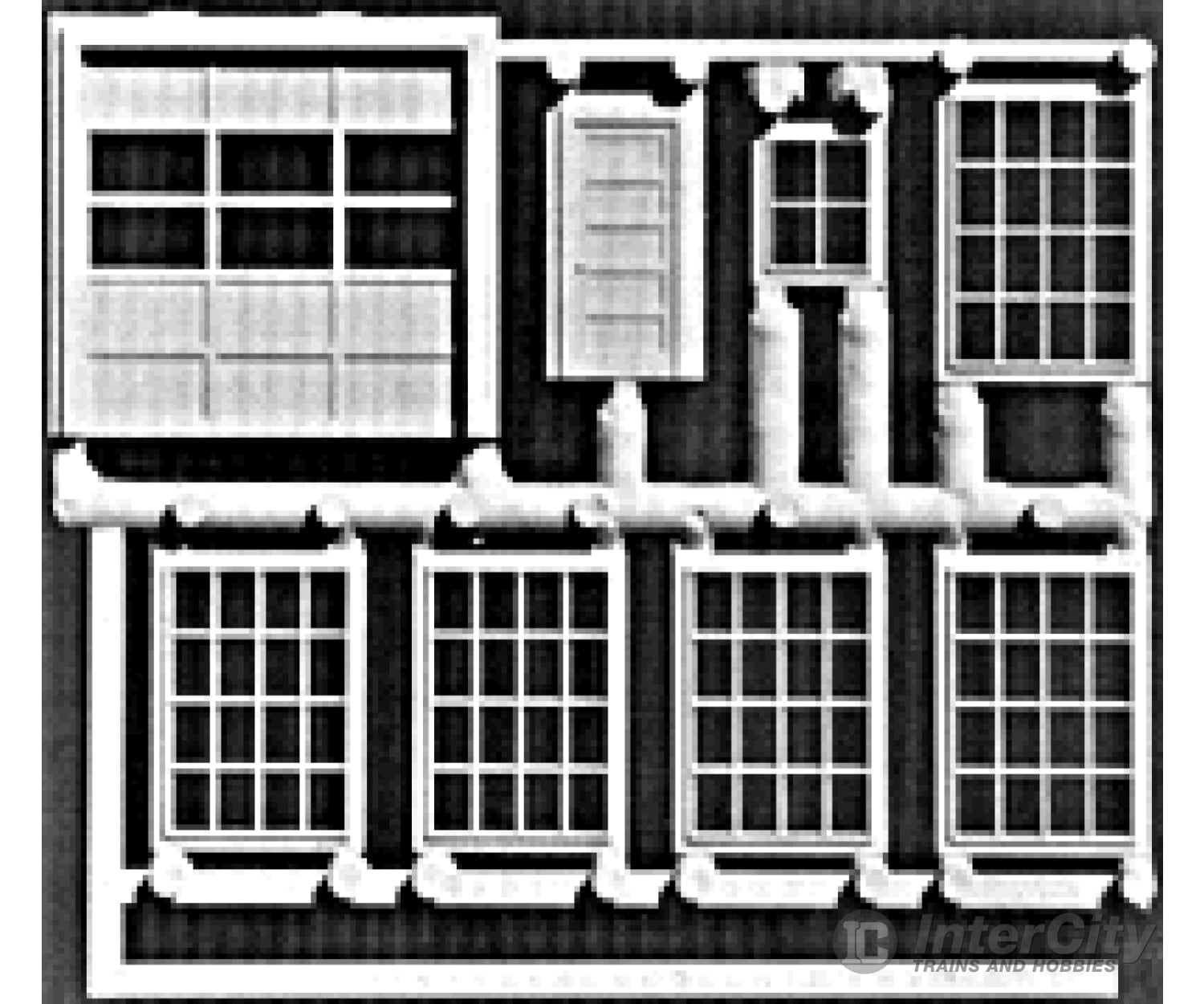 Pikestuff 3000 Machine Shop Doors & Windows Pkg(8) Scratch Building Supplies