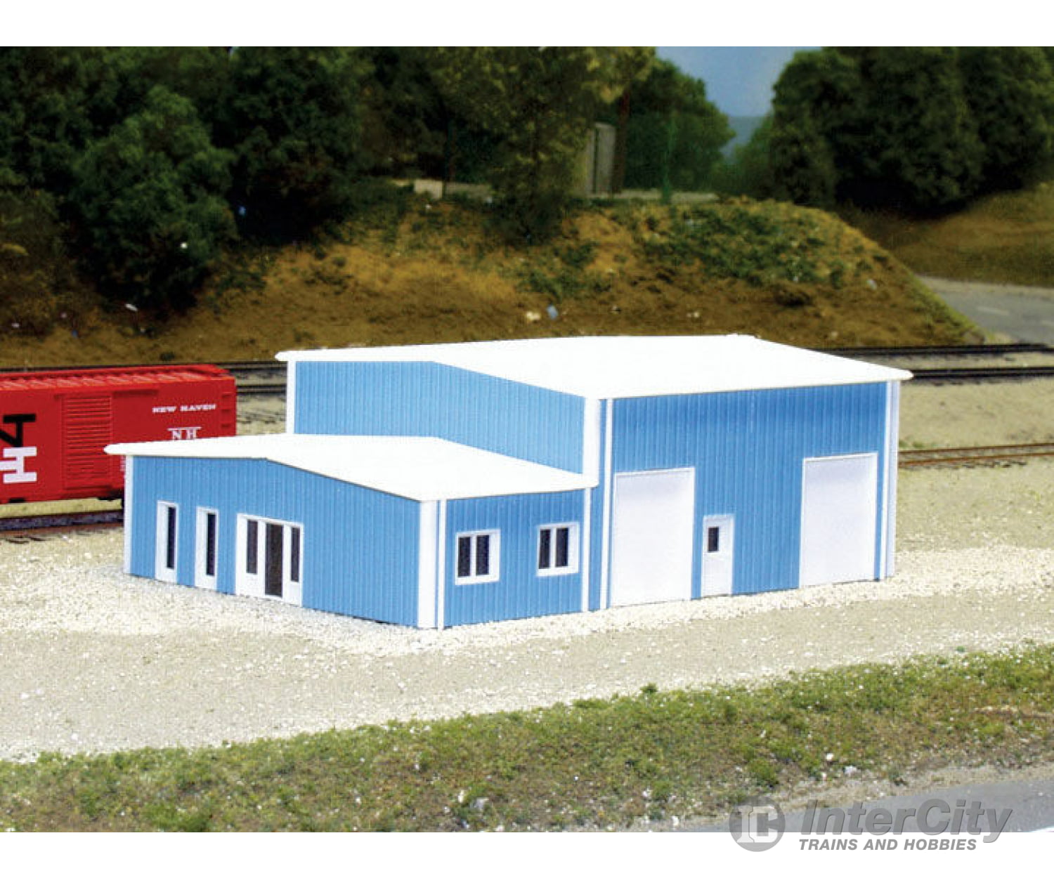 Pikestuff 8006 Contractor’s Building -- Scale 40 X 60’ 12.2 18.3M (Blue) Structures