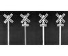 Pikestuff 1017 Crossbucks -- Kit Pkg(4) Signals & Catenary