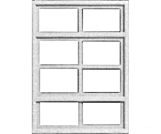 Pikestuff 2104 Windows -- Eight-Pane Scratch Building Supplies