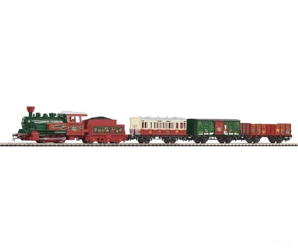 Piko HO 57081 Christmas Starter Set 120V Piko Track with Roadbed Starter & Train Sets