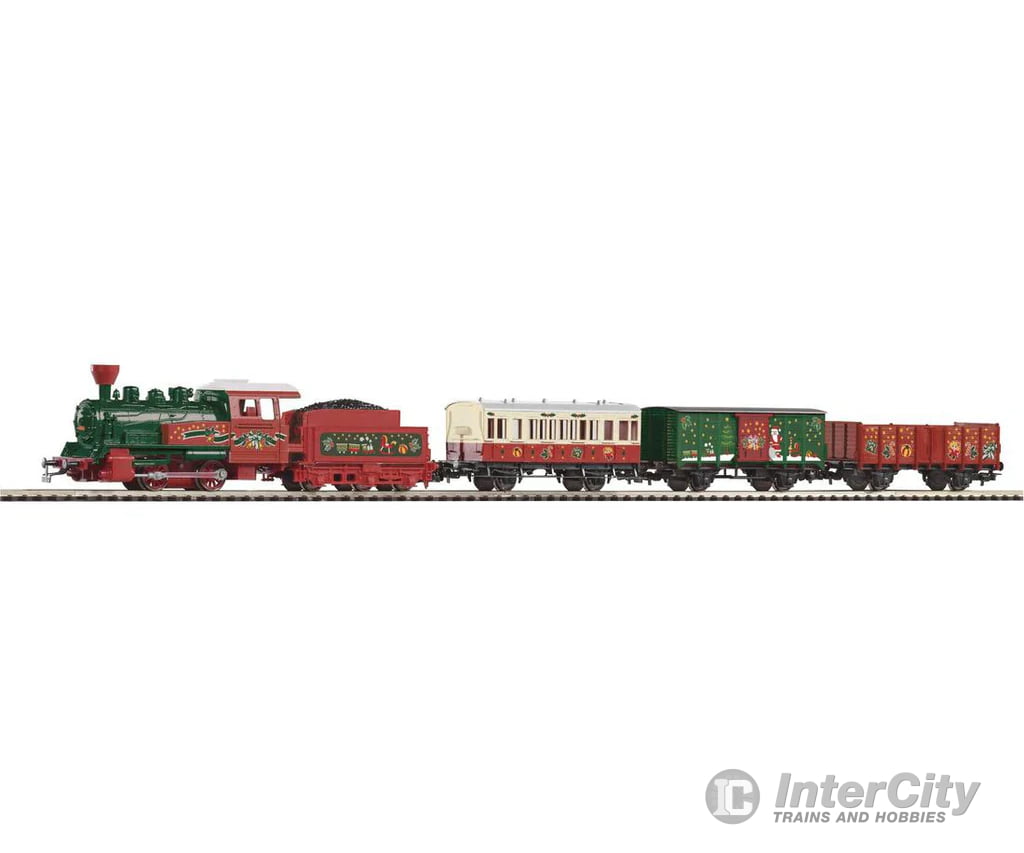 Piko HO 57081 Christmas Starter Set 120V Piko Track with Roadbed Starter & Train Sets