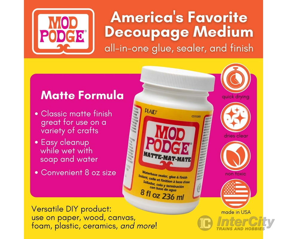 Plaid Cs11301 Mod Podge Waterbase Sealer/Glue/Finish Matte (8Oz) Glues & Adhesives