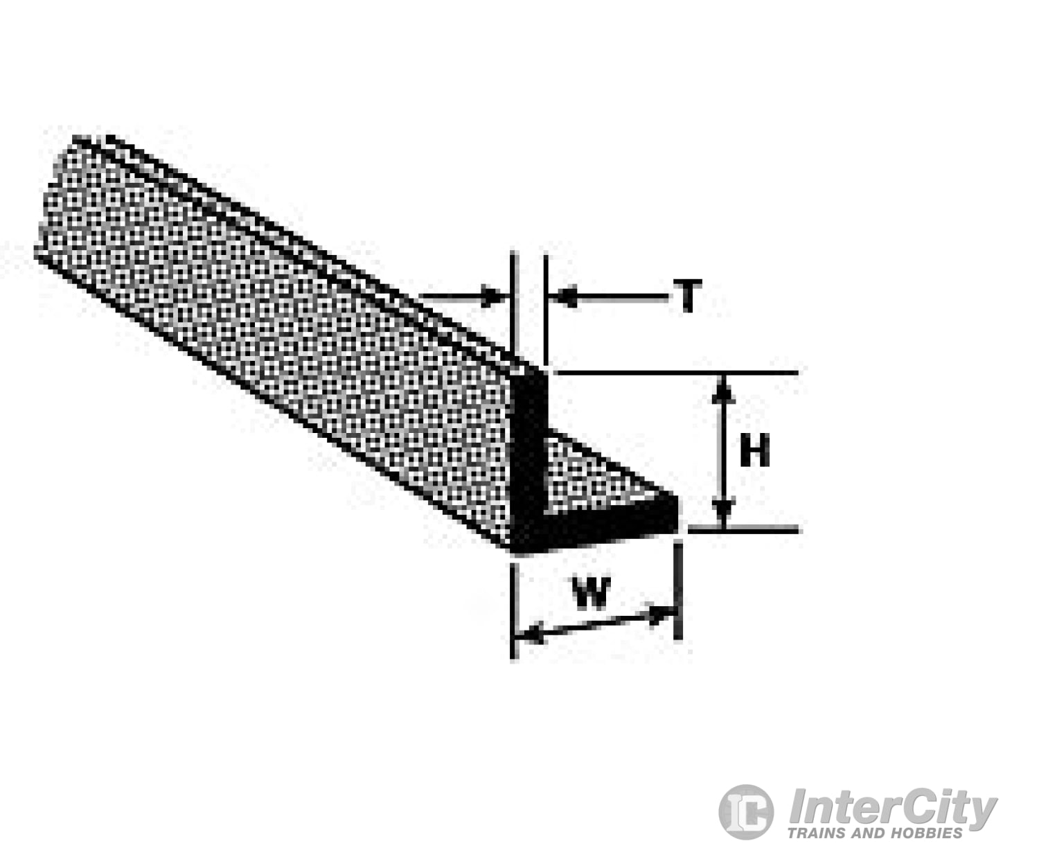 Plastruct 90001 3/64 Abs Angle 10 Length - Per Pack Scratch Building Supplies