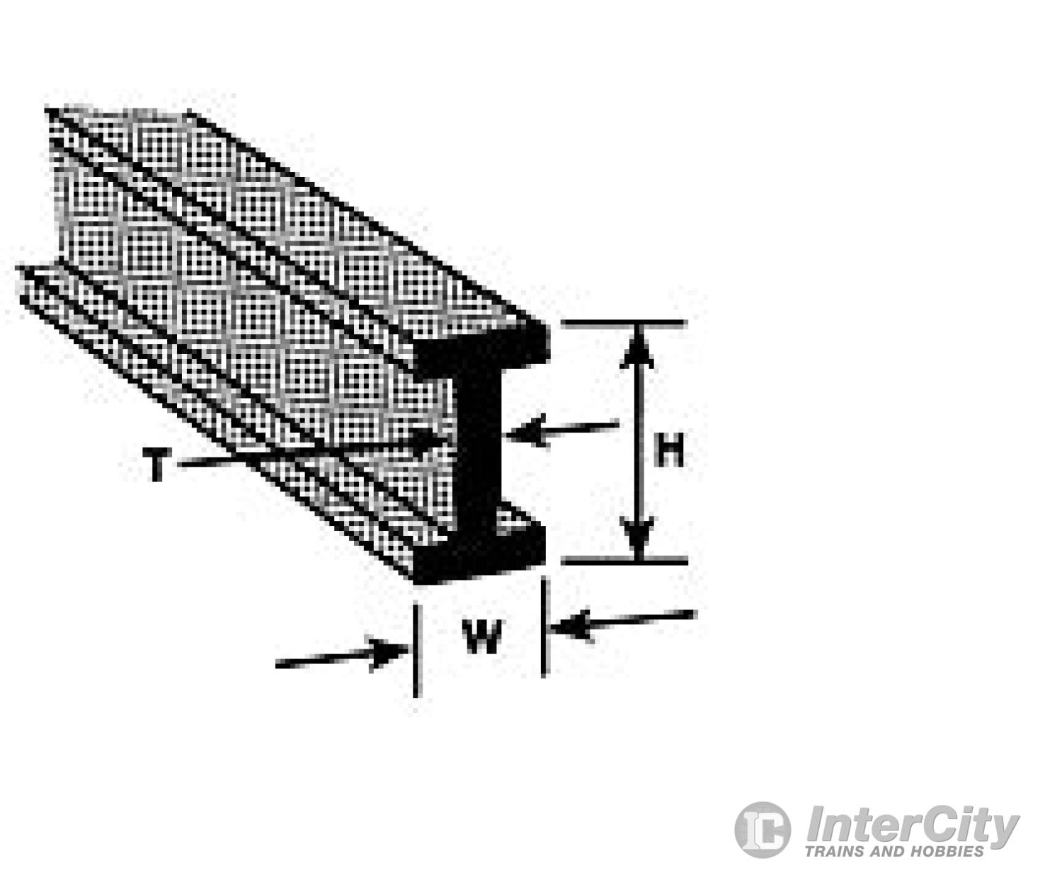 Plastruct 90021 1/16 Abs I Beam 10 Length - Per Pack Scratch Building Supplies