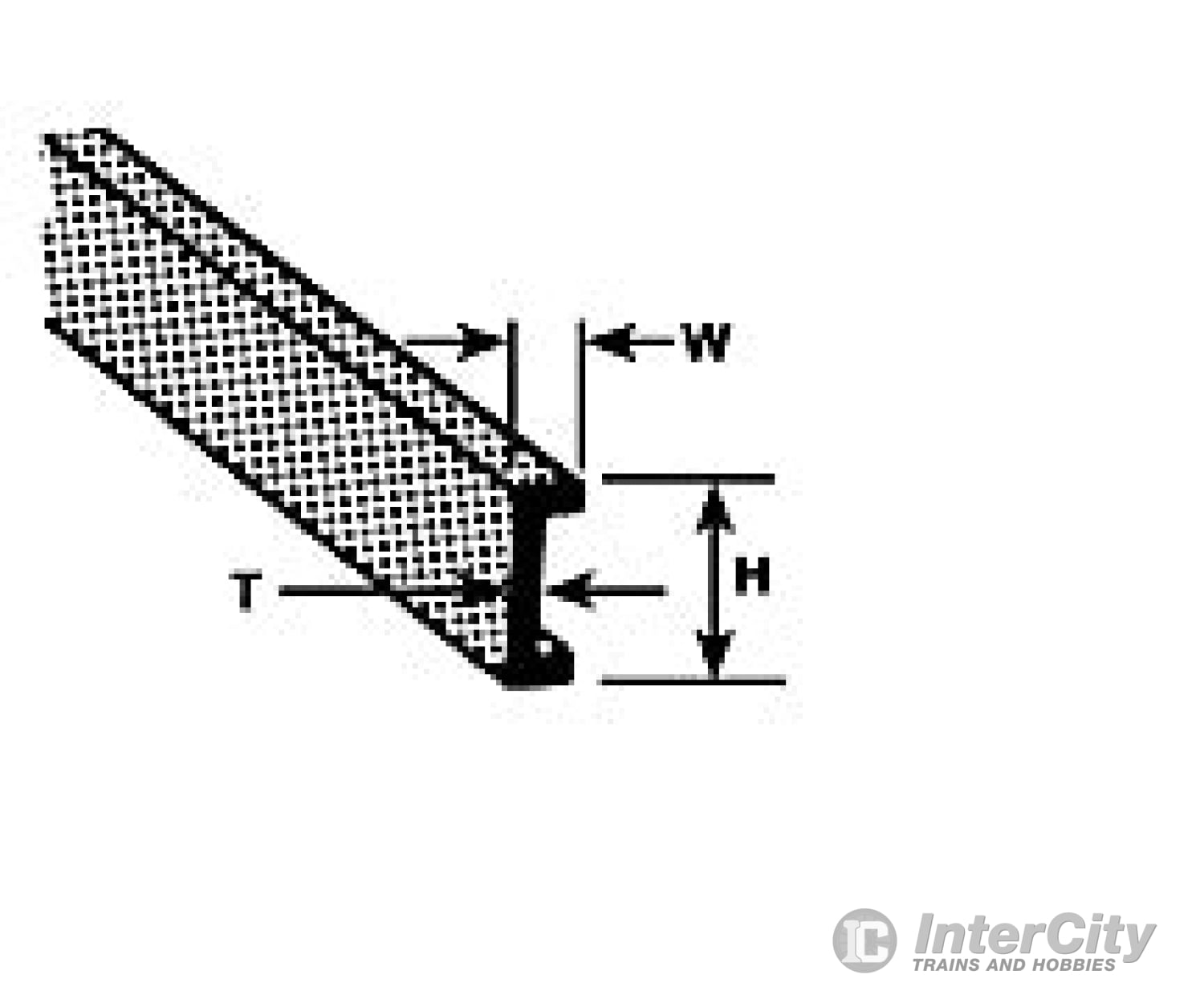 Plastruct 90045 1/4 Abs Channel 24 Length - 4 Per Pack Scratch Building Supplies