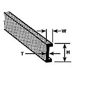 Plastruct 90045 1/4 Abs Channel 24 Length - 4 Per Pack Scratch Building Supplies