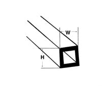 Plastruct 90203 1/4 Abs Square Tubing - 5 Per Pack Scratch Building Supplies