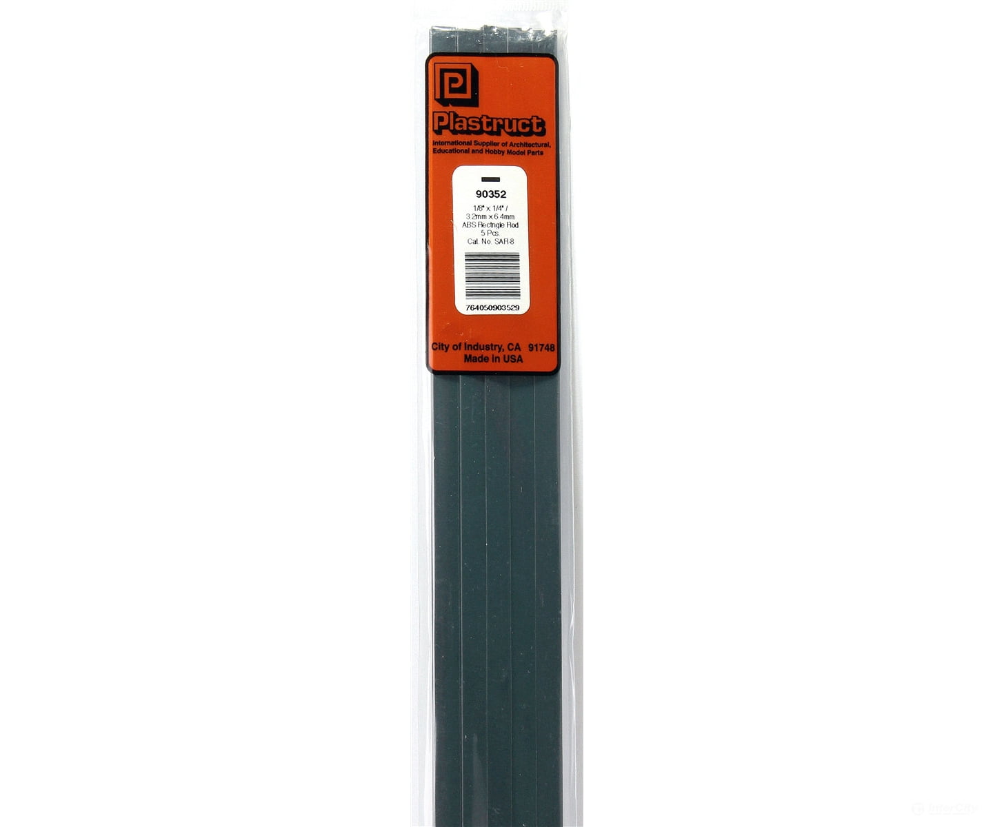 Plastruct 90352 1/4 Abs Rod 15 Length - 5 Per Pack Scratch Building Supplies