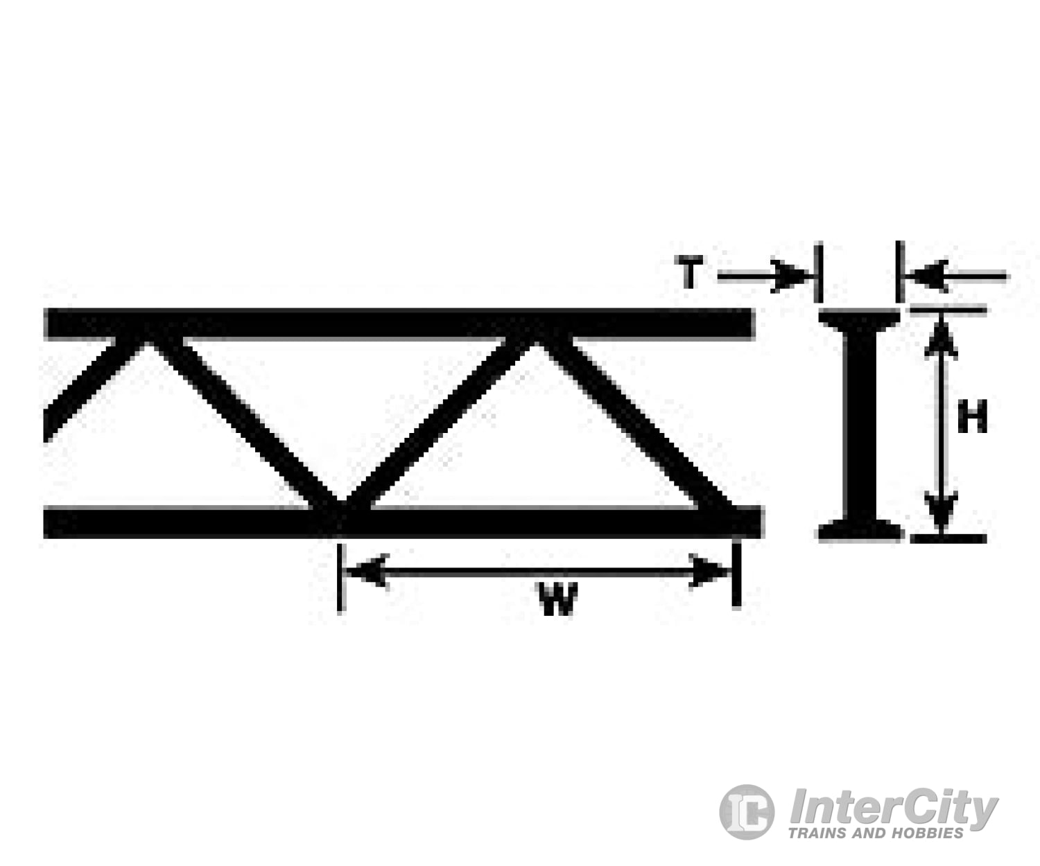 Plastruct 90402 3/16 Abs Warren Open Web Truss 6 Length - 2 Per Pack Scratch Building Supplies