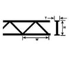 Plastruct 90407 3/4 Abs Warren Open Web Truss 12 Length - 2 Per Pack Scratch Building Supplies