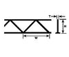 Plastruct 90414 13/32 Warren Open Web Truss 7 Length - 2 Per Pack Scratch Building Supplies