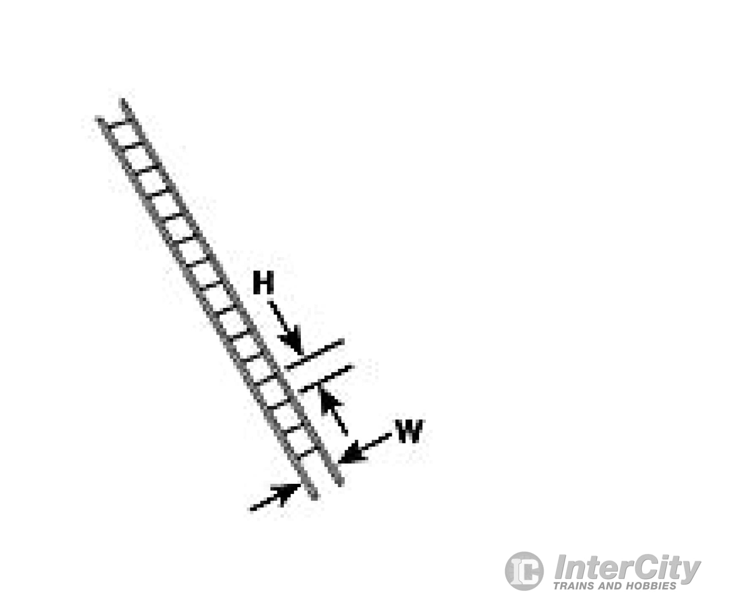 Plastruct 90421 N Abs Ladder 3 Length - 2 Per Pack Scratch Building Supplies