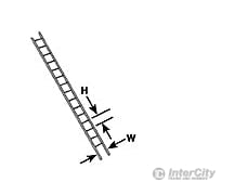 Plastruct 90421 N Abs Ladder 3 Length - 2 Per Pack Scratch Building Supplies