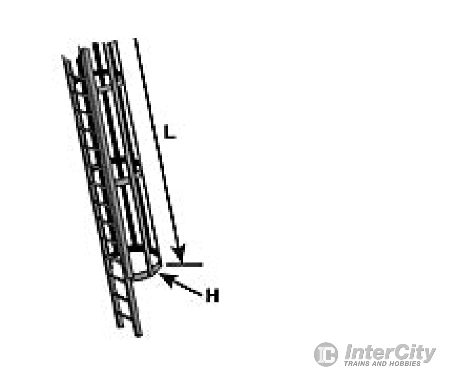 Plastruct 90431 Ho Ladder With Safety Cage - 4-7/8 Length 1 Per Pac Scratch Building Supplies