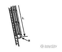 Plastruct 90434 G Ladder With Safety Cage - 12 Length 1 Per Pack Scratch Building Supplies