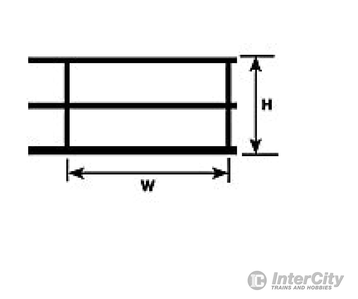 Plastruct 90474 1:32 Abs Hand Rail - 24 Length 1 Per Pack Scratch Building Supplies