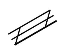 Plastruct 90486 1:16 Abs Stair Rail - 24 Length 1 Per Pack Scratch Building Supplies