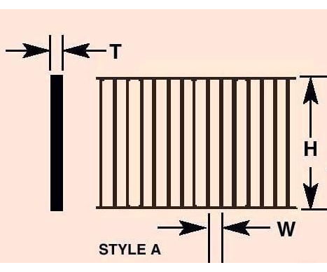 Plastruct 90493 13/32 Vertical Railing - 2 Per Pack Scratch Building Supplies
