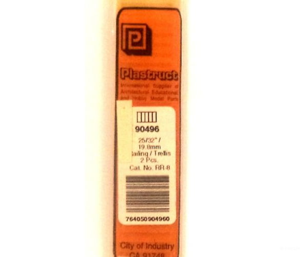 Plastruct 90496 25/32 Vertical Railing - 2 Per Pack Scratch Building Supplies