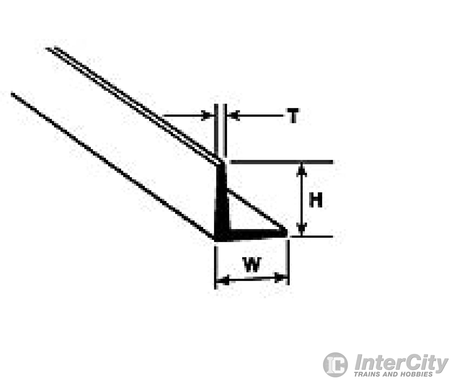 Plastruct 90504 1/8 Styrene Angle - 15 Length 7 Per Pack Scratch Building Supplies