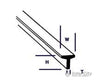 Plastruct 90561 3/64 Styrene Tee - 10 Length Per Pack Scratch Building Supplies
