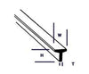 Plastruct 90562 1/16 Styrene Tee - 10 Length Per Pack Scratch Building Supplies