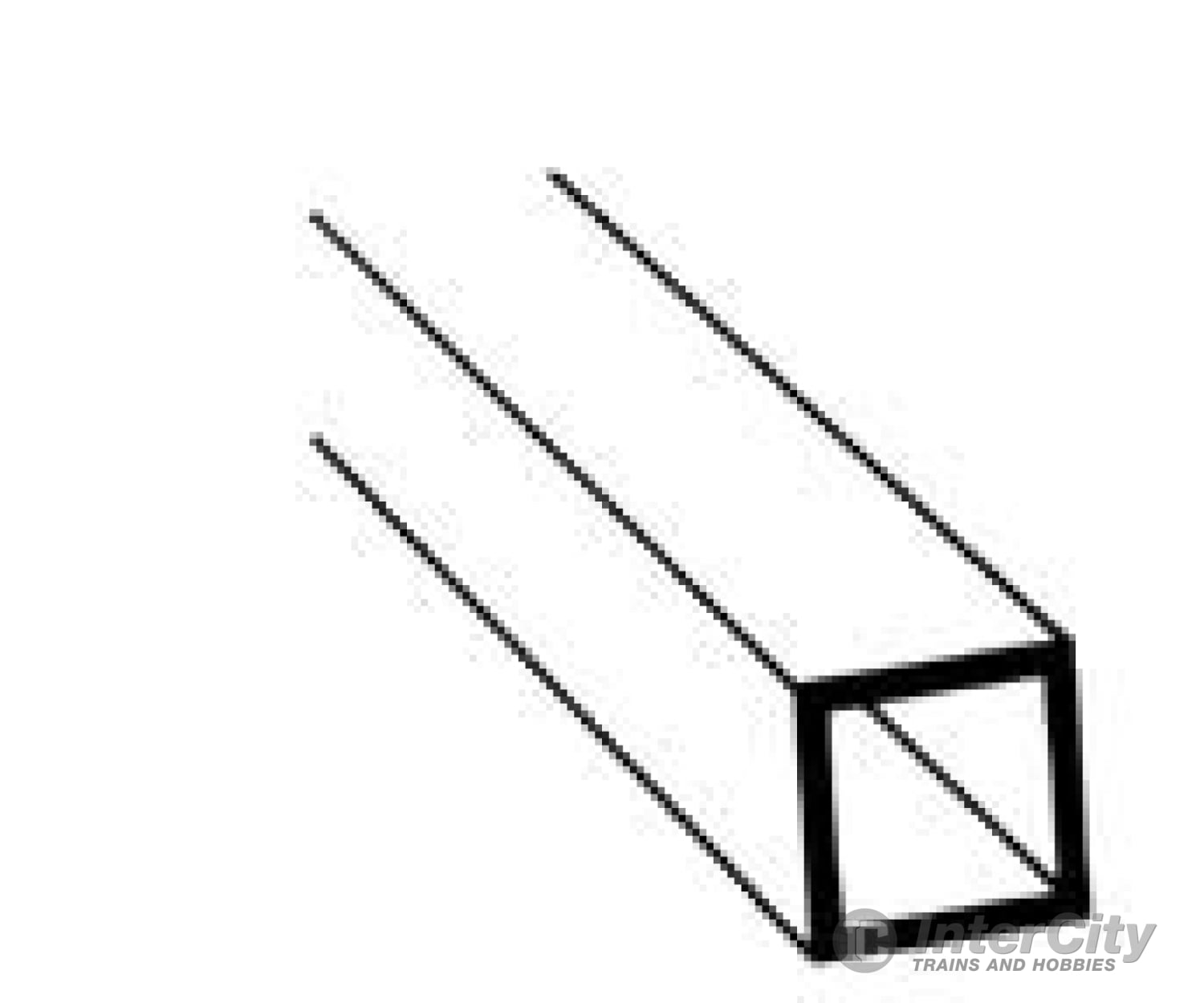 Plastruct 90622 3/16 Styrene Square Tubing 15 Length - 6 Per Pack Scratch Building Supplies