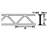 Plastruct 90656 5/8 Styrene Warren Open Web Truss 12 Length - 2 Per Pack Scratch Building Supplies