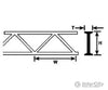 Plastruct 90658 1 Styrene Warren Open Web Truss 12 Length - 2 Per Pack Scratch Building Supplies