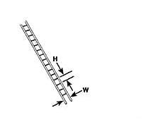 Plastruct 90671 N (1:200) Styrene Ladder 3 Length - 2 Per Pack Scratch Building Supplies