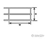 Plastruct 90681 N (1:200) Styrene Hand Rail 2 Per Pack Scratch Building Supplies