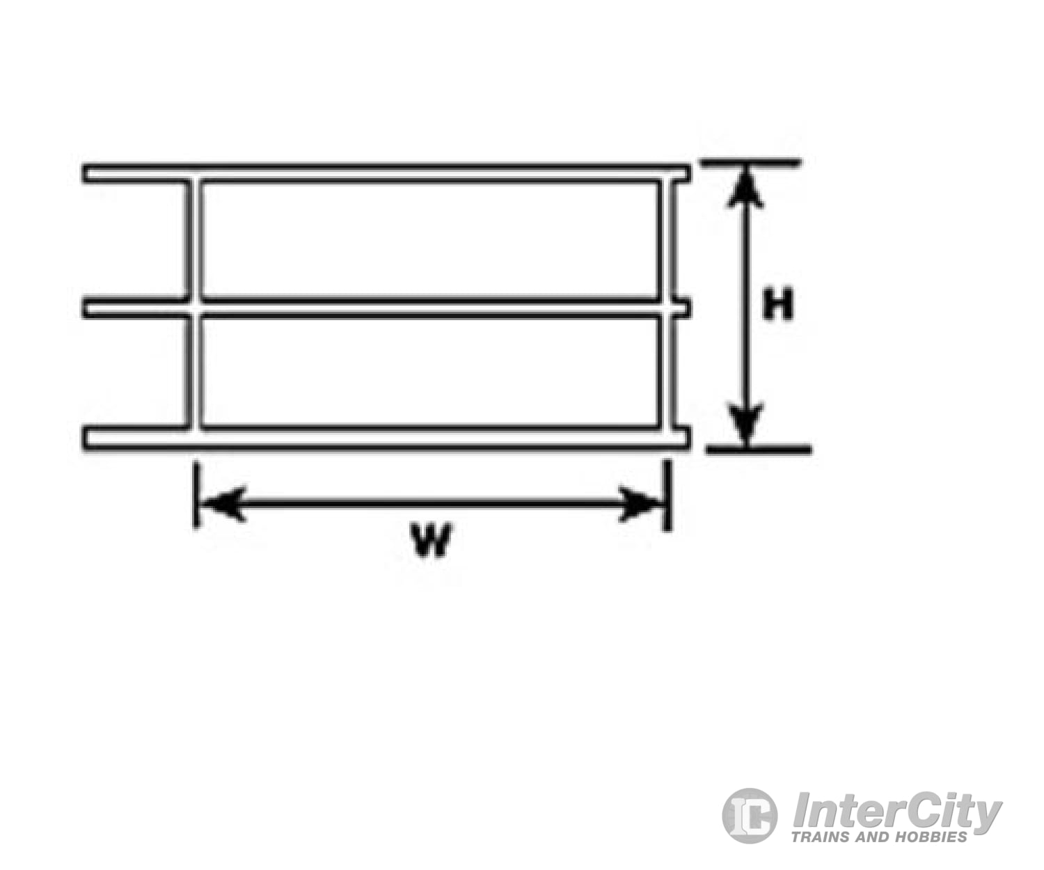 Plastruct 90684 (1:32) Styrene Hand Rail 1 Per Pack Scratch Building Supplies