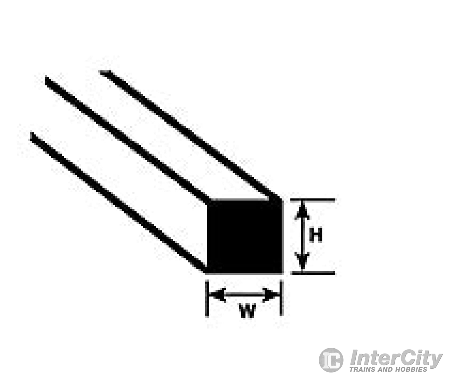 Plastruct 90709 .010 Square Styrene Rod - 10 Length Per Pack Scratch Building Supplies