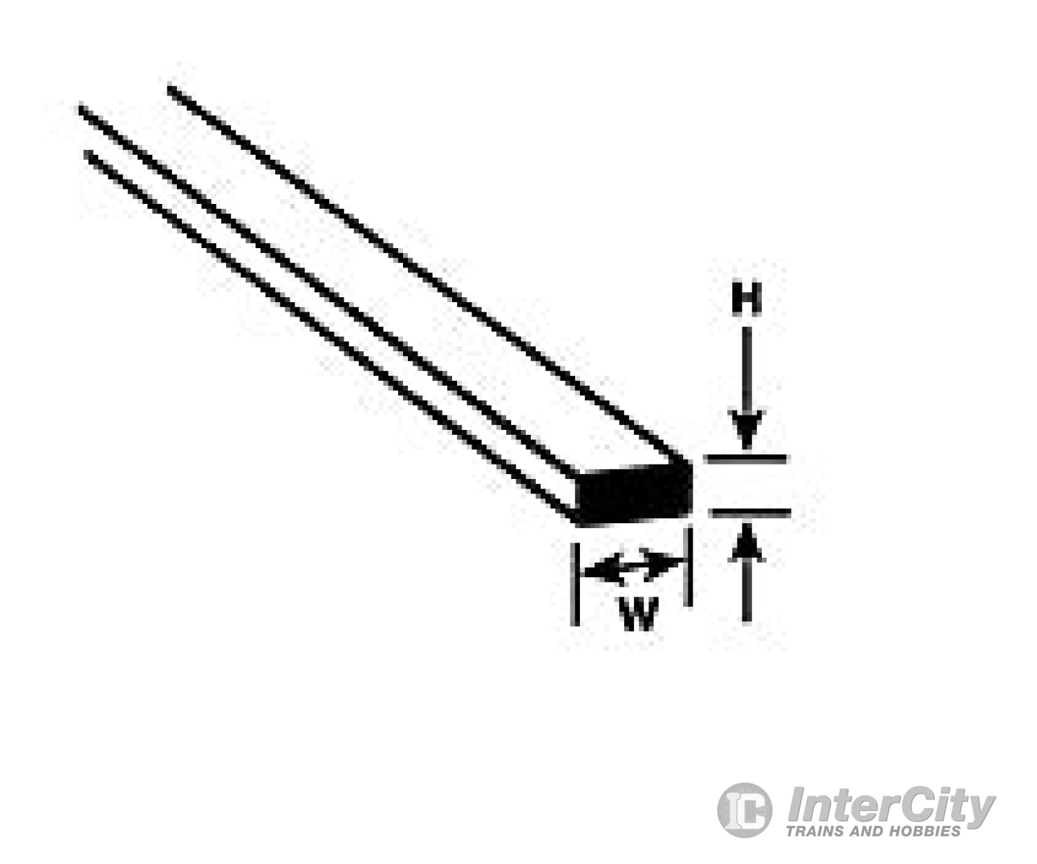 Plastruct 90710 .010X.020 Styrene Strip 10 Length - Per Pack Scratch Building Supplies