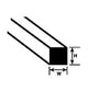 Plastruct 90720 .020 Square Styrene Rod - 10 Length Per Pack Scratch Building Supplies