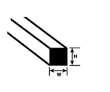 Plastruct 90720 .020 Square Styrene Rod - 10 Length Per Pack Scratch Building Supplies