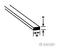 Plastruct 90789 .125X.250 Styren Strip Scratch Building Supplies