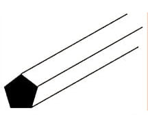 Plastruct 90831 .020 Styrene Pentagon Rod Scratch Building Supplies