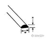 Plastruct 90885 .156 Half-Round Styrene Rod Scratch Building Supplies