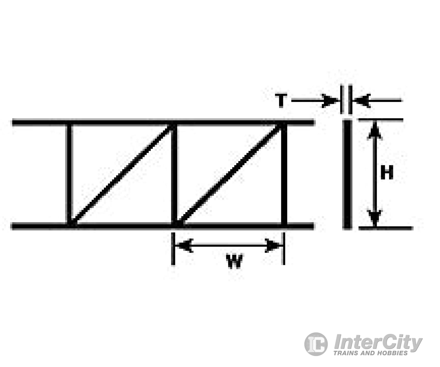 Plastruct 90921 1/4 Pratt Open Web Truss Scratch Building Supplies