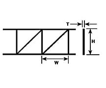 Plastruct 90925 27/32 Pratt Open Web Truss Scratch Building Supplies