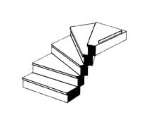 Plastruct 90944 G Custom Right Turn Staircase Scratch Building Supplies