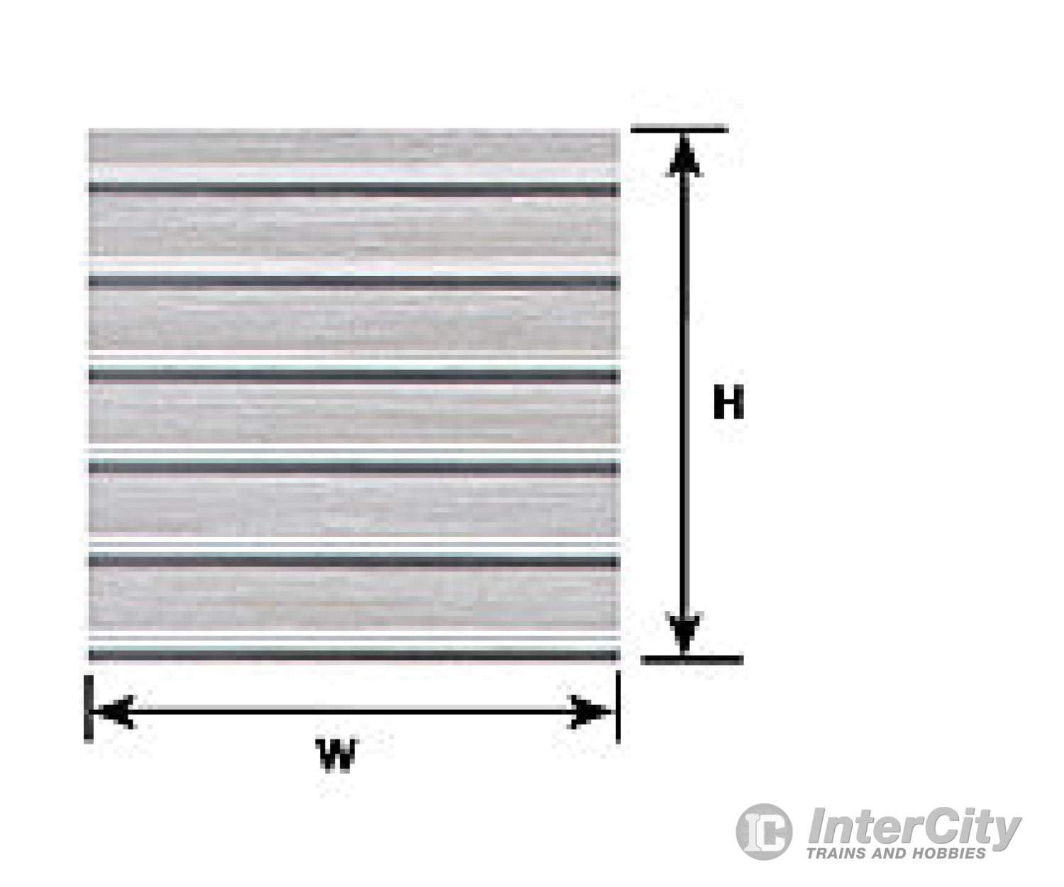 Plastruct 91512 O Ribbed Roof Sheet Scratch Building Supplies