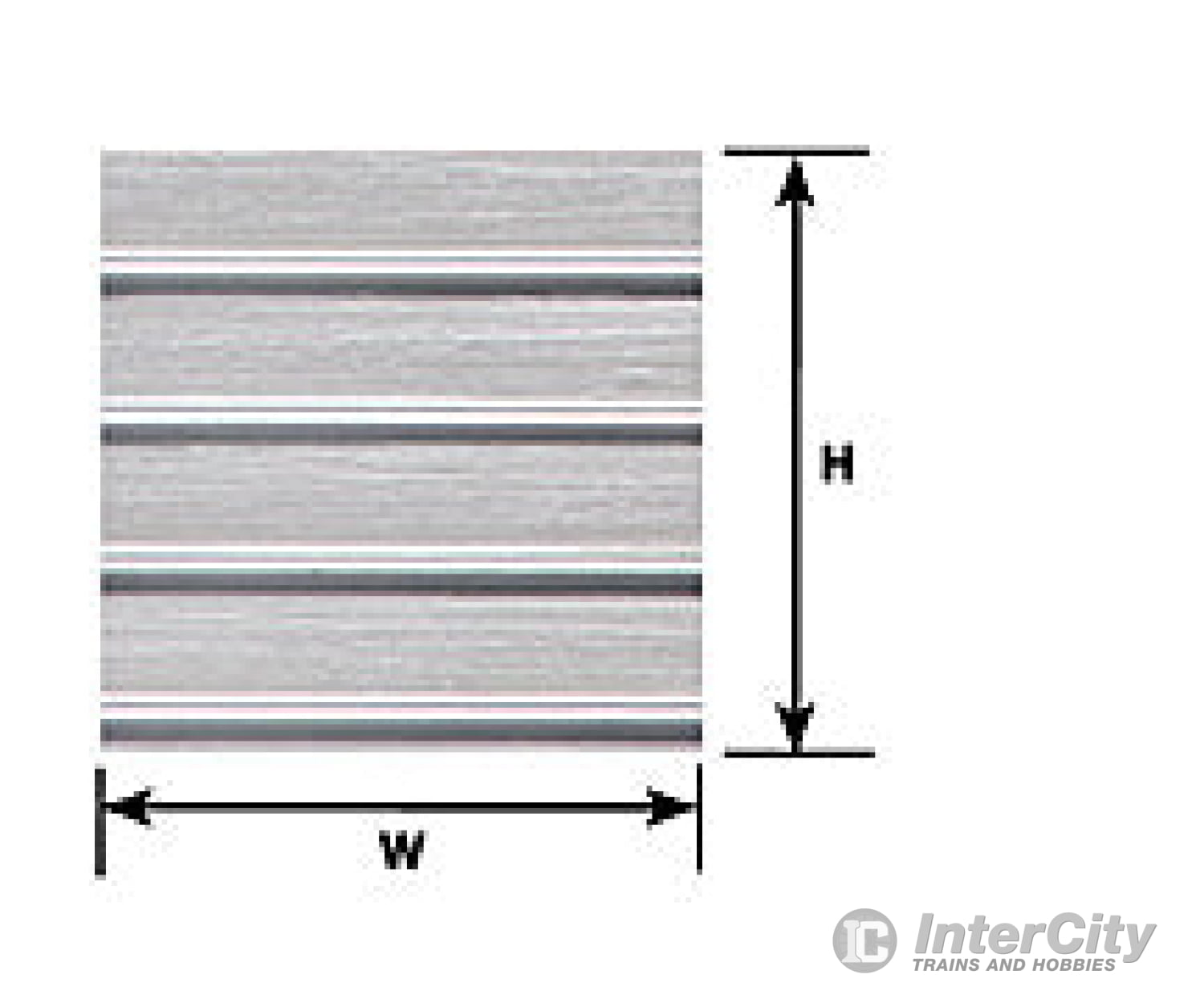 Plastruct 91513 G Ribbed Roof Sheet Scratch Building Supplies